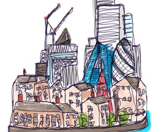 London Skyline - Travel Wall Art for Home or Office