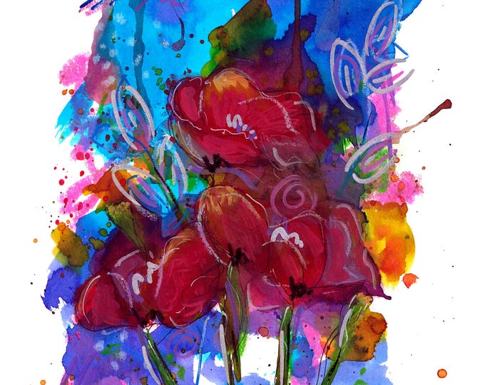 Silent Poppies, VE Day 80th Anniversary Art Print