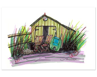 Our Shed, Kerridge, Cheshire - Travel Wall Art for Home or Office