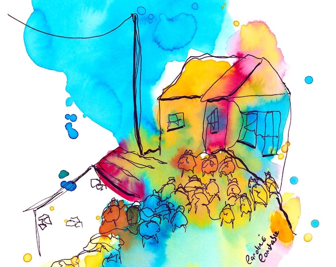 Flock, Rainow, Peak District Art Print