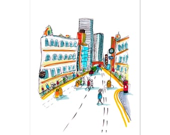 Deansgate, Manchester - Travel Wall Art for Home or Office