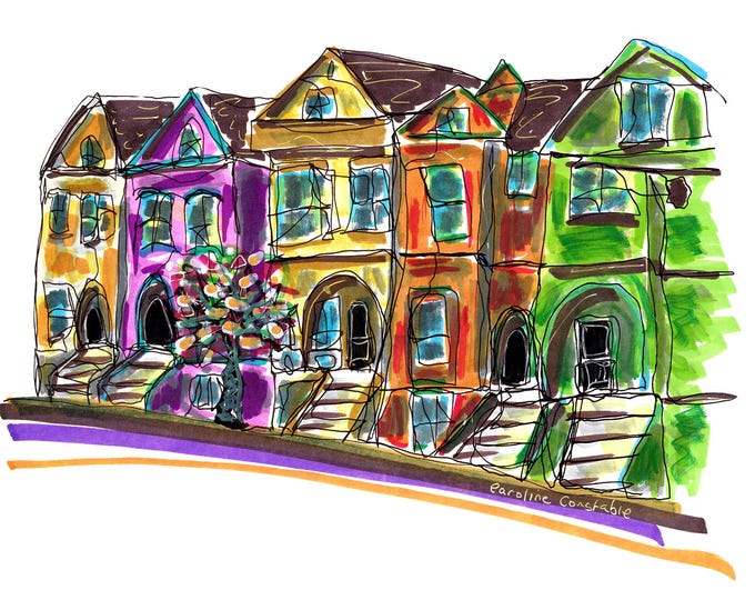 The Painted Ladies, San Francisco, USA Art Print