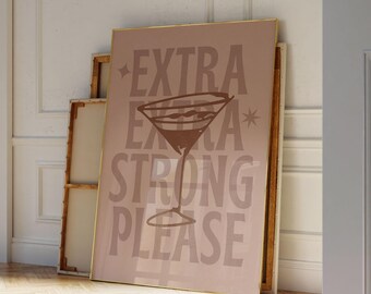 Diseño de Espresso Martini, decoración de carrito de bar con tipografía retro (descarga digital)