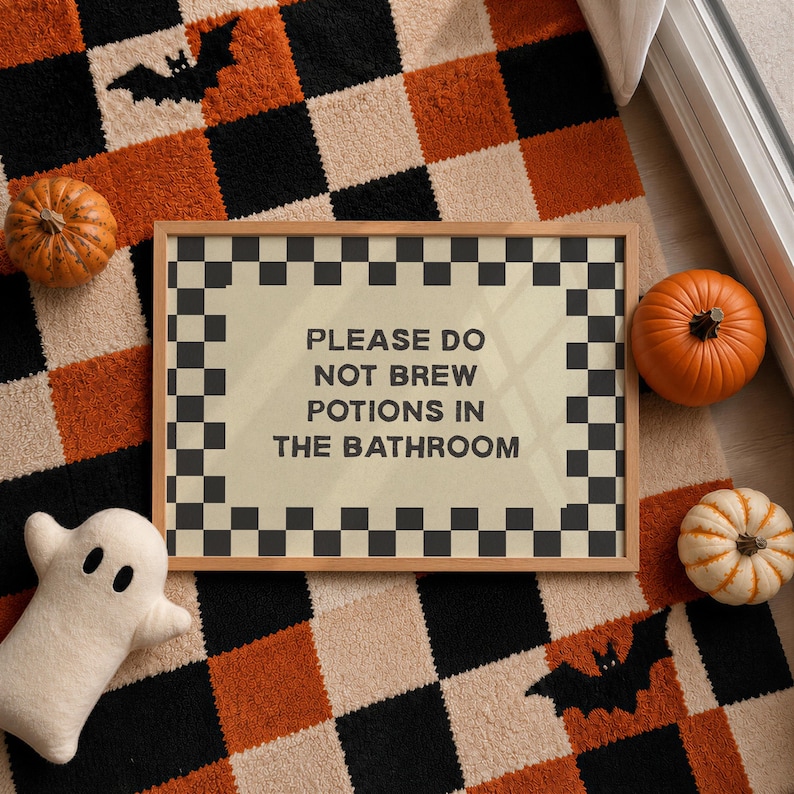 Display it alongside your favorite fall bathroom decor, Halloween accents, or season of the witch decorations for a festive look that's spooky without being too scary. It can also complement Halloween party decorations for a kids' celebration, witch-themed party, or potion-inspired Halloween gathering.

A fun piece of printable wall art for anyone who loves witches, potions, Halloween humor, and playful seasonal decorating.