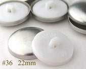 CBT2201) 22mm, 7 8inch, Size 36 White Plastic Back Cover Button Blanks, Fabric Cover Button Refills, Self Cover Buttons
