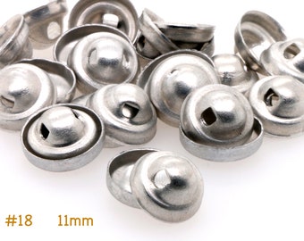 Domed Button blanks for cover buttons in various size/'s with plastic backs