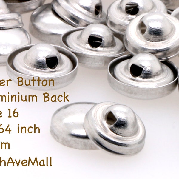 10mm covered button Size 16 Aluminum back diy fabric cover button to cover button blanks, self cover button shanks, bridal wedding button