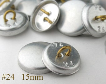 15mm covered button Size 24 diy Wire loop back fabric cover button to cover button blanks, self cover button shanks, bridal wedding button