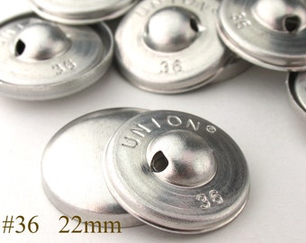 22mm covered button Size 36 Aluminum back fabric cover button to cover button blanks, self cover button shanks, buttons for sewing crafts