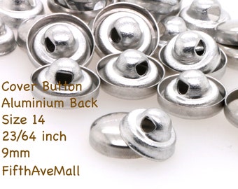 Small 9mm Fabric Covered Button set for DIY Projects - Aluminum Back, Self-Cover Shanks, Classic Wedding Button, Bridal sewing button