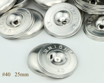 25mm covered button Size 40 Aluminum back fabric cover button to cover button blanks, self cover button shanks, buttons for sewing crafts