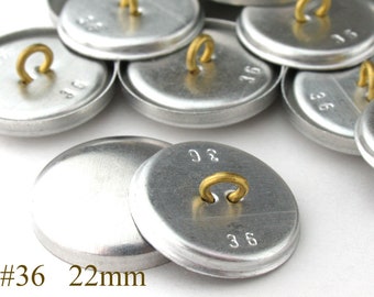 22mm covered button Size 36 Wire loop back fabric cover button to cover button blanks, self cover button shanks, buttons for sewing crafts