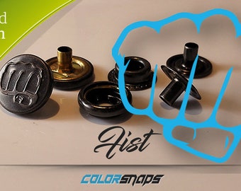 Broches de cuero • Broche de latón metálico • Broches de bronce negro • Cierre a presión para cuero • Broches de presión para tela • Línea 24 • 24L • 5/8 pulgadas • 15 mm