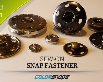 Assorted Sizes • Sew-On Snaps • Brass Press Snap • Metal Snap Fastener • Gripper • 13L • 16L • 18L • 22L • 24L • 27L • 30L • 34L • 36L • 38L