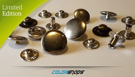 Assorted Sizes Spring Snap Fastener Brass Press Snaps Metal Snap Button  Steel Press Studs Popper Clothing Snaps Leather Snaps 