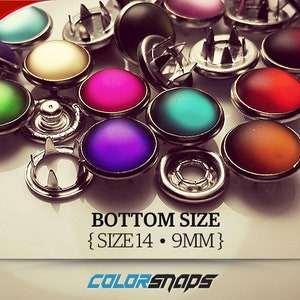 20 COLORS • Pearl Snaps • Size 14 • Size 16 • 3/8 • 13/32 • Snap • Button • Fastener • No Sew • Decorative • Pearlized • Poppas • Poppers