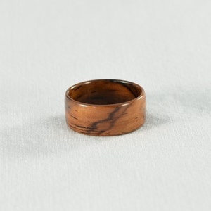 Wood Ring Cocobolo Bentwood Ring Wedding Ring, Wedding Band, or Engagement Ring All Natural Handmade image 2