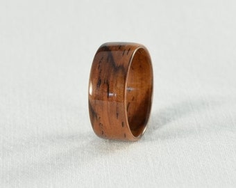 Wood Ring - Cocobolo Bentwood Ring - Wedding Ring, Wedding Band, or Engagement Ring - All Natural - Handmade