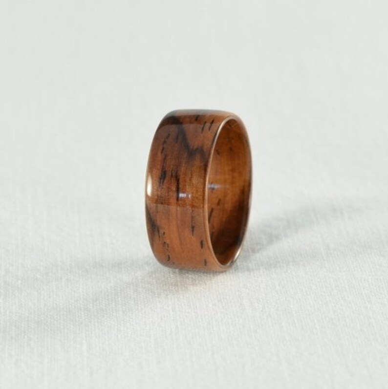 Wood Ring Cocobolo Bentwood Ring Wedding Ring, Wedding Band, or Engagement Ring All Natural Handmade image 1
