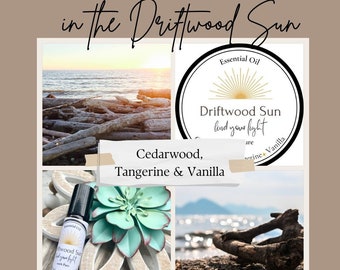 In the Driftwood Sun Relaxing Essential Oil Roll On : Cedarwood , Tangerine & Vanilla