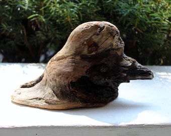 Natural Duck Driftwood Sculpture, surf tumbled One of a Kind Home Decor , Garden Decoration , Drift wood Art