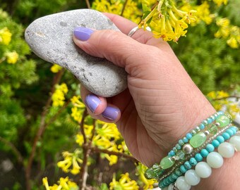 Thumb Worry Stone - Nature Therapy , Natural Rock Sculpture , Meditation Stones