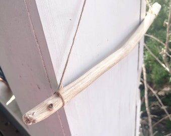 Medium Driftwood Herb Drying Branch 13 1/4” With Slight Bend , Natural Wood DIY Sun catcher