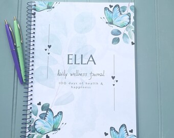 Personalized Teen Wellness Journal and Planner 100 Days of Health & Happiness