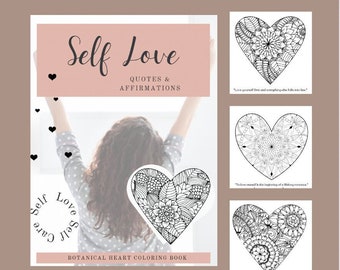 Self Love Club Adult Coloring Book Quotes & Affirmations PDF - Holistic Self Love Guide and Journal