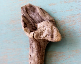 Feminine Floral Curvy Driftwood Piece , Natural Garden and Home Decor