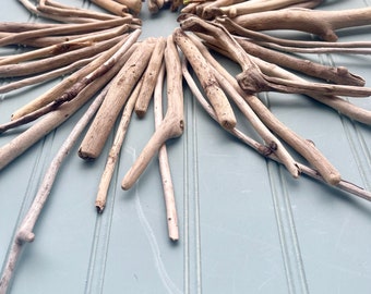 DIY Driftwood Starburst , Drift Wood Sticks for Natural Crafting & Home Decor 52 Pieces