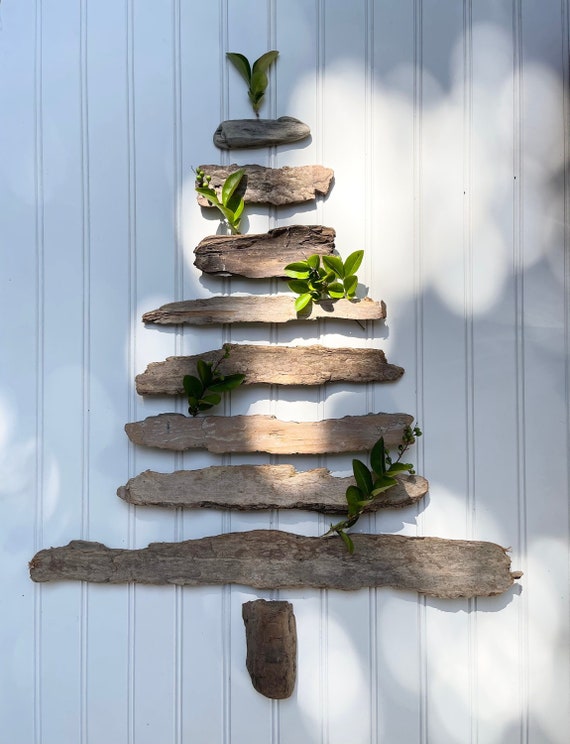 Rustic Driftwood Bark DIY Wall Tree Natural Holiday Decor 9 Etsy