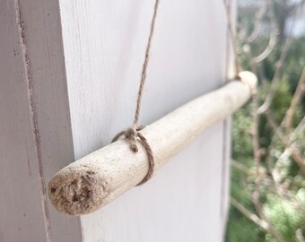 Small Sun Bleached  Thick Driftwood Branch 10” , Natural Crafting