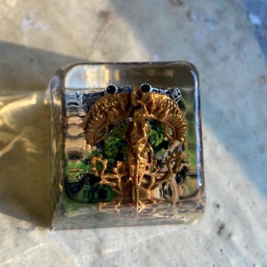 scenery Keycap, Artisan Tree Keycap, Custom Resin Keycap for MX Cherry Mechanical Keyboard, Handmade Gift for Him, Game Keycaps