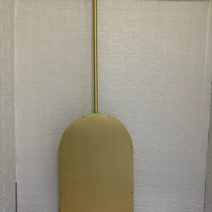Ceiling Mounted Rectangular Bathroom Mirror, Hanging Vanity Mirror, Suspended Sink Mirror, Metal Framed, Customizable image 7