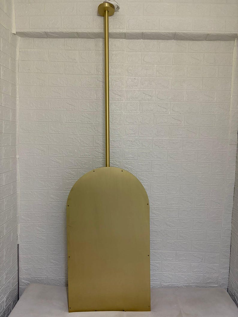 Ceiling Mounted Rectangular Bathroom Mirror, Hanging Vanity Mirror, Suspended Sink Mirror, Metal Framed, Customizable image 7