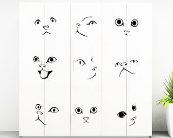 Cat Faces Wall Decal