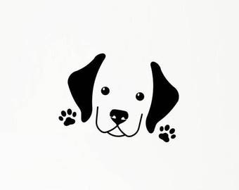 Cute Labrador Puppy Wall Decal