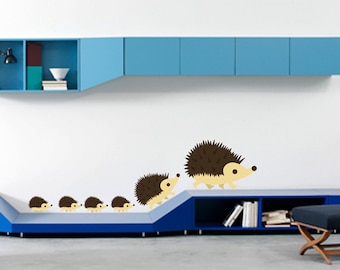 Cute Hedgehog on the Move Wall Decal