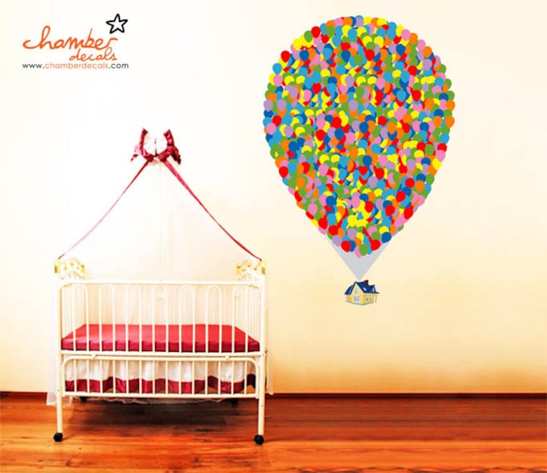 Up Inspired Floating House With Balloons Wall Decals Etsy
