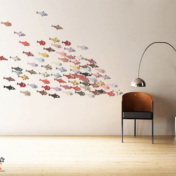 Colorful Fishes Wall Decal