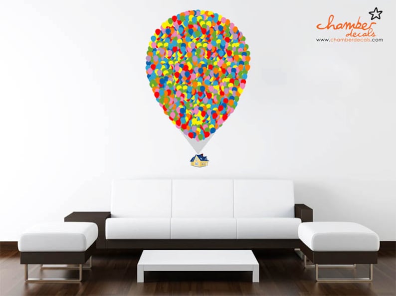 Up Inspired Floating House With Balloons Wall Decals Etsy