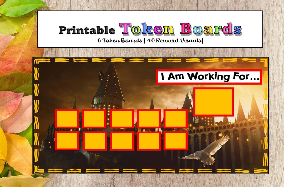 Harry Potter Token Boards, Hogwarts Token Boards | 5 & 10 Tokens, 6 ...