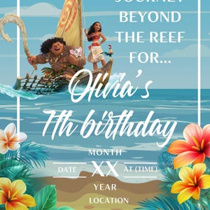 Moana Invitation