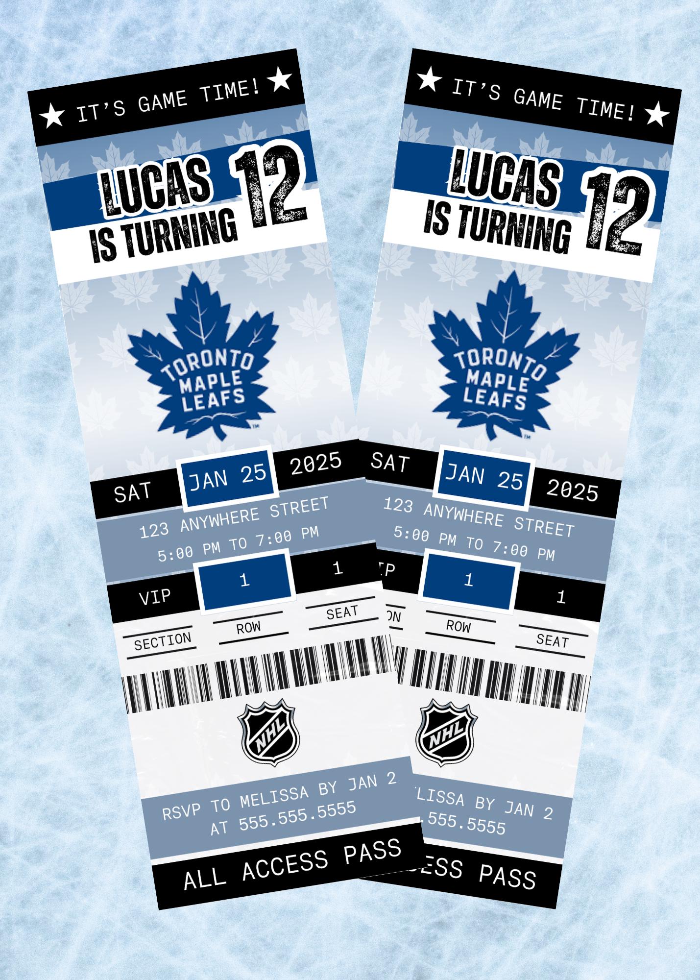 Toronto Maple Leafs Birthday Invitation - Etsy