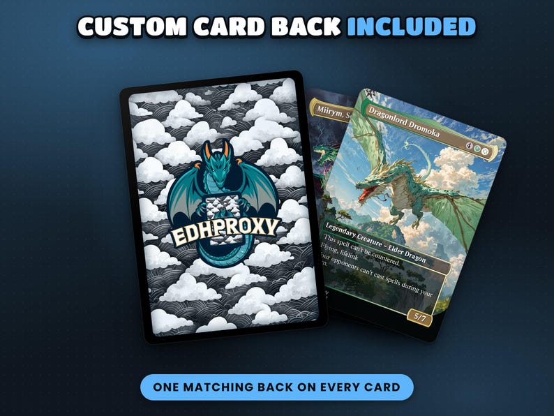 Custom EDHProxy card back included on every card of the deck