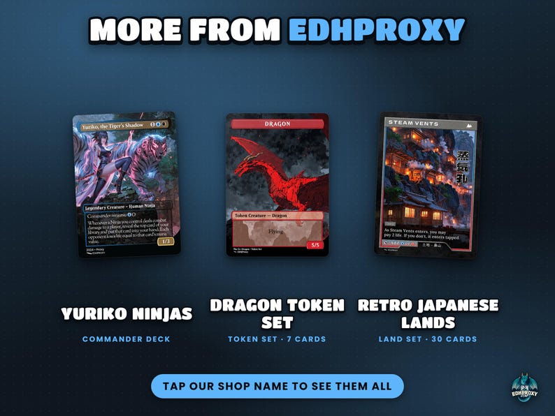 More EDHProxy commander decks and land sets with original art