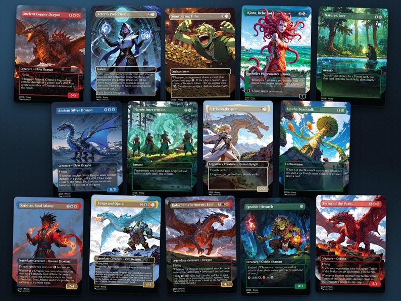 More anime proxy cards from the The Ur-Dragon MTG commander deck