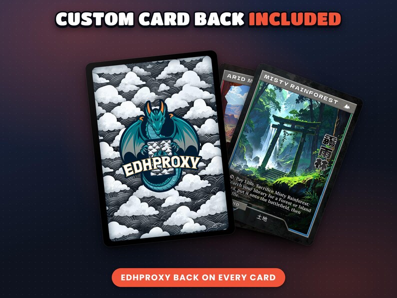 EDHProxy card back used on every card of the Retro Japanese Fetches