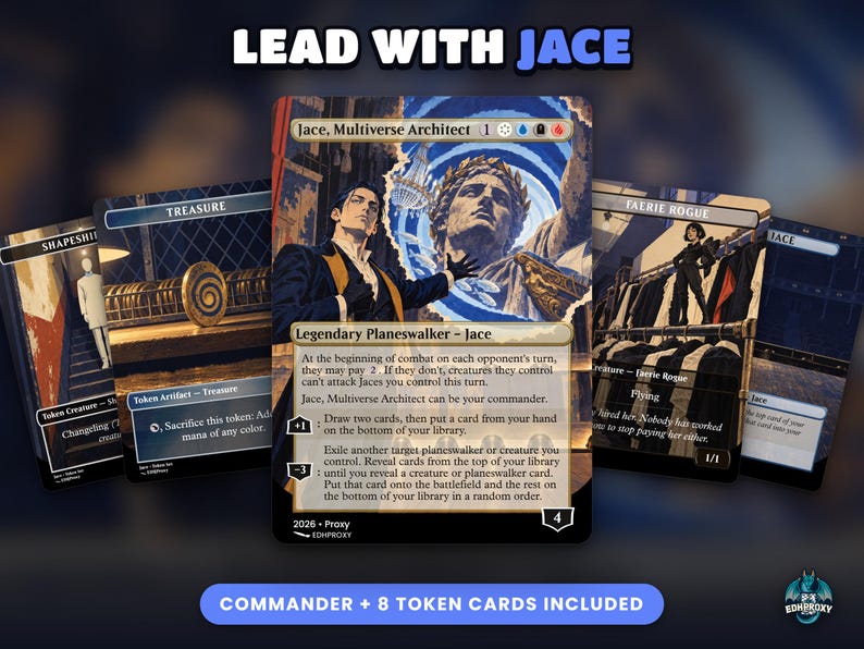 Jace, Multiverse Architect commander card: custom illustrated art